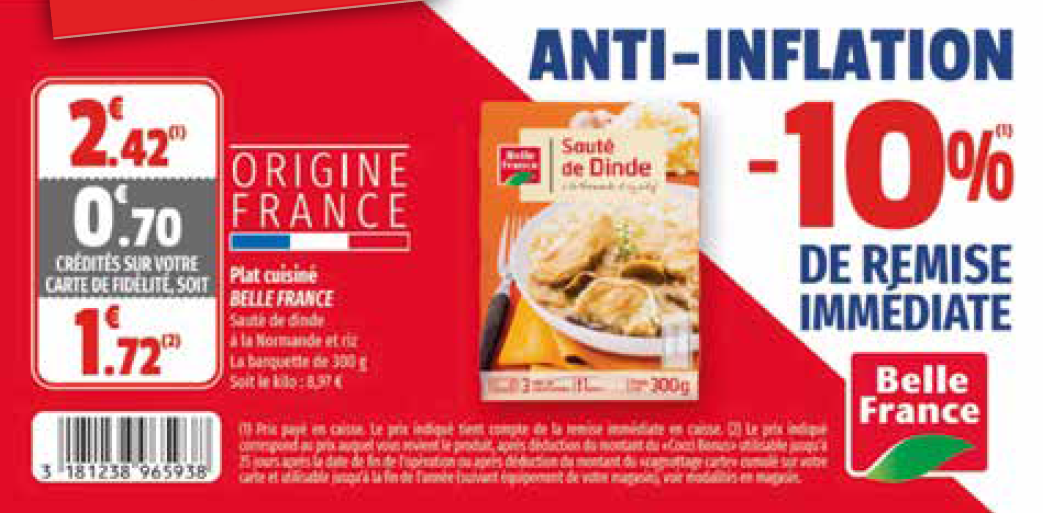 belle france anti-inflation promotion