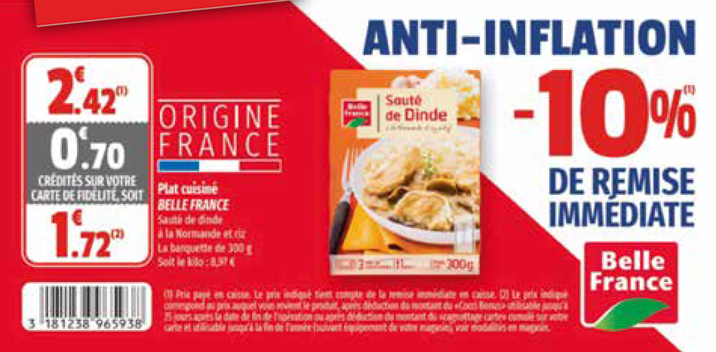 promo anti inflation de belle france